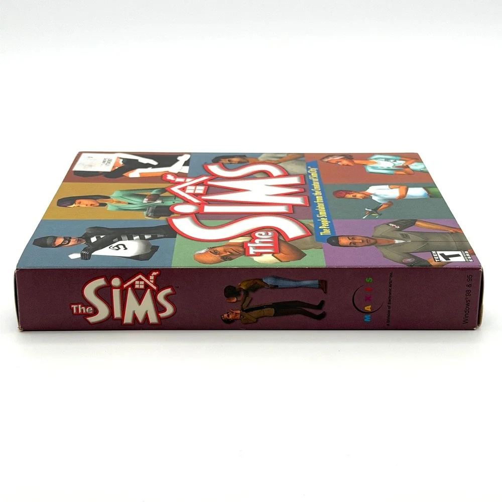 The Sims PC Big Box Game 2000 Maxis EA Complete CIB Manual Reference Card
